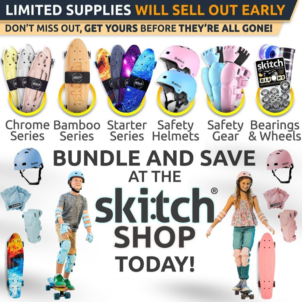 Skateboards for Kids, Teens and Adults | Premium Skateboard Gift Set for Beginners and Pros Complete with Mini Cruiser Board + Skateboard Backpack + Video Course + Speed Control + Skate Tool